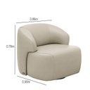 Ver imagem 3 de Poltrona Decorativa Giratória em Couro Livintus Leather
