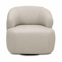 Ver imagem 2 de Poltrona Decorativa Giratória em Couro Livintus Leather