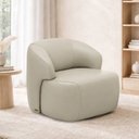 Ver imagem 1 de Poltrona Decorativa Giratória em Couro Livintus Leather