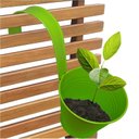 Ver imagem 1 de Kit com 4 Cachepot para Jardim Suspenso Vertical de Metal Vaso Planta Flor Verde (Cachepo-1)