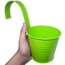 Ver imagem 2 de Kit com 4 Cachepot para Jardim Suspenso Vertical de Metal Vaso Planta Flor Verde (Cachepo-1)
