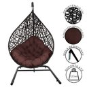 Ver imagem 4 de Cadeira Balanço Ninho Suspenso Gota Tramado com Suporte e Almofada Impermeável Acesse Móveis