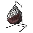 Ver imagem 2 de Cadeira Balanço Ninho Suspenso Gota Tramado com Suporte e Almofada Impermeável Acesse Móveis