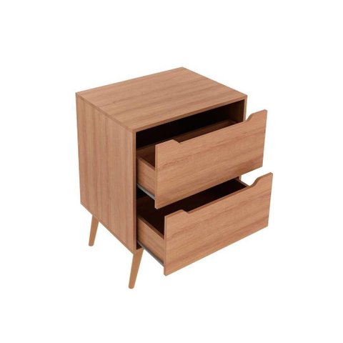 Bancada de Banheiro C/ Pés Bn3639 S/ Cuba C/ 2 Gavetas 60cm Preto - Tecno Mobili