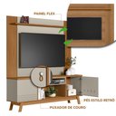 Ver imagem 3 de Estante Rack Com Painel TV 55 Polegadas Nature Off White Azaleia Blend Shop JM