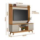 Ver imagem 4 de Estante Rack Com Painel TV 55 Polegadas Nature Off White Azaleia Blend Shop JM