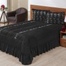 Kit Cobre Leito Casal King Lisse 03 Peças Colcha Preto - 1