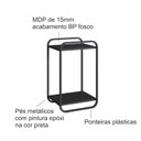 Ver imagem 5 de Mesa Lateral 65x33cm Orgânico Pé Metal Luna