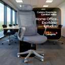 Ver imagem 3 de Cadeira de Escritório Presidente Ergonômica Oficial Corporativa Milão - 1 - Milão com Apoio