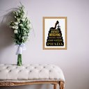 Ver imagem 1 de Quadro Moldura Dourada Livros Moda Fashion 24x18cm:com Acetato