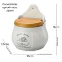 Ver imagem 2 de Saleiro de Parede de Cerâmica com Tampa de Bambu Sweet Home 10cm X 7,5cm X 13cm -lyor