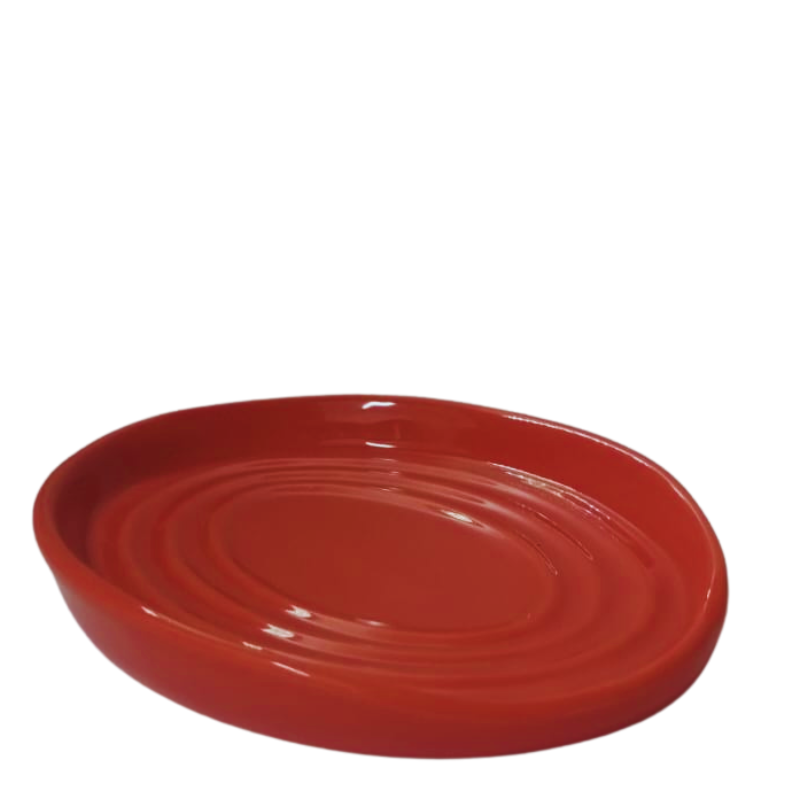 Descanso Oval para Talheres:eleve Suas Refeições com Elegância e Praticidade.:vermelho - 4