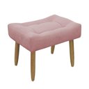 Ver imagem 1 de Puff Banqueta Decorativo Pés Madeira