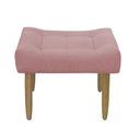 Ver imagem 2 de Puff Banqueta Decorativo Pés Madeira