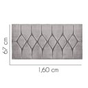 Ver imagem 2 de Painel Estofado Luxo Capitonê Istambul 160cm Queen Size para Cama Box Corino Cinza - Gat Magazine