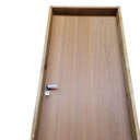 Ver mais imagens de Kit Porta de Madeira Lisa Imbuia 210x72cm Batente 18cm Uniportas Abertura Direita Marrom