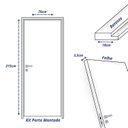Ver imagem 7 de Kit Porta de Madeira Lisa Imbuia 210x72cm Batente 18cm Uniportas Abertura Direita Marrom