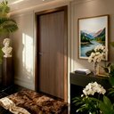 Ver imagem 1 de Kit Porta de Madeira Lisa Imbuia 210x72cm Batente 18cm Uniportas Abertura Direita Marrom