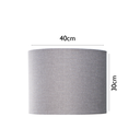 Ver imagem 2 de Lustre Pendentre de Linho Iluminação Sala Quarto Luxo:cinza Claro/fio Branco
