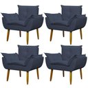 Ver imagem 1 de Kit 4 Poltronas para Descanço Sala Opala