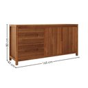 Ver imagem 3 de Buffet Balcao 1553n e Cristaleira 1554n Madeira Macica Taeda Rustico Escuro Festra