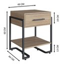 Ver imagem 6 de Conjunto Quarto Industrial 4PÇS Closet Sapateira Cômoda Mesa de Cabeceira Marrom e Preto