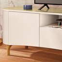 Ver imagem 6 de Rack para Sala de Estar TV 80 pol Orgânico 201cm Martina B01 Off White Champanhe - Lyam Decor