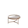 Mesa de Centro Aqua Imcal 68011 Off White Cobre Redonda Sala - 1