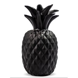 ABACAXI EM POLI RESINA PRETO MATE 18,5 cm - SANTA CECÍLIA  - 1