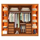 Ver imagem 4 de Guarda-Roupa Casal Portugal 6 Portas 2 Reflectas com LED 8 Gavetas Puxador MDF 270cm Yescasa