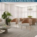 Ver imagem 7 de Poltrona Inhotim Fratini Assento e Encosto Revestidos em Linho Rústico Claro Base Aço Champagne