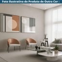 Ver imagem 6 de Poltrona Inhotim Fratini Assento e Encosto Revestidos em Linho Rústico Claro Base Aço Champagne