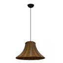 Ver imagem 1 de Lustre Pendente de Junco - Modelo Chapéu Chines - Cor Areia