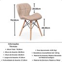 Ver imagem 5 de Kit 14 Cadeiras de Jantar Charles Eames Slim Wood Estofada - Nude