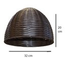 Ver imagem 2 de Lustre Pendente de Junco - Modelo Meia Bola - Modelo Tabaco
