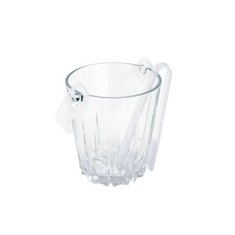 Balde para Gelo de Cristal com Alça e Pinça de Plástico 800ml - Lyor