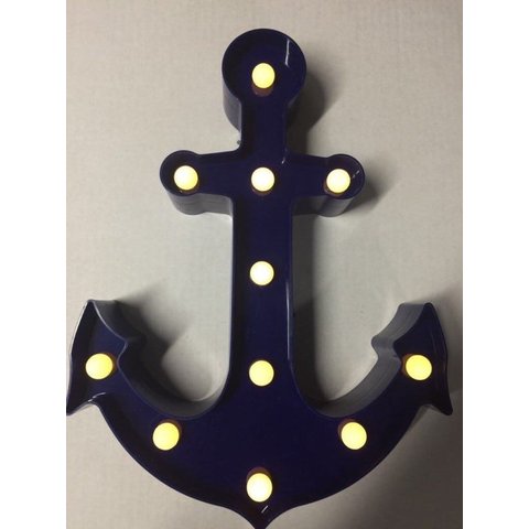 Âncora luminosa decorativa luminária led 3D  a pilha