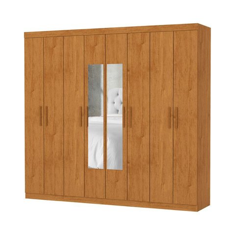 Guarda Roupa 8 Portas Espelho Central Gran Prime-grand Line