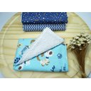 Ver imagem 2 de Toalha de Boca 3 Pçs Azul 25 X 25 Cm - Lilifish Baby & Kids