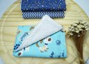 Ver imagem 2 de Toalha de Boca 3 Pçs Azul 25 X 25 Cm - Lilifish Baby & Kids