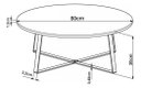 Ver imagem 2 de Mesa de Centro Hanover/Dourado 27947 - Artesano Móveis Cor Marrom