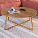 Ver imagem 1 de Mesa de Centro Hanover/Dourado 27947 - Artesano Móveis Cor Marrom
