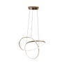 Luminaria Lustre Pendente de Led para Sala 110/220 Bivolt com Regulagem 3 em 1 Waves Dourada - 5