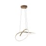 Luminaria Lustre Pendente de Led para Sala 110/220 Bivolt com Regulagem 3 em 1 Waves Dourada - 3