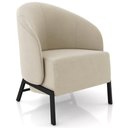 Ver imagem 3 de Kit 02 Poltronas para Sala Living Pés Industrial Sierra K01 Veludo Bege - Lyam Decor