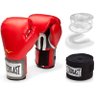 Kit Luva Everlast Training Vermelha 14oz Bandagem/ Bucal - 1