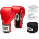 Ver imagem 1 de Kit Luva Everlast Training Vermelha 14oz Bandagem/ Bucal