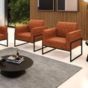 Ver imagem 6 de Kit 2 Poltronas Base Industrial Alta Preto Marisa Corano D03 - D\'rossi Cor Nozes