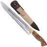 Facão Faca N 10 Aço Carbono Cabo Madeira Nobre Bainha Couro - 2