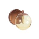 Ver imagem 1 de Arandela Figo Bronze com Globo de Vidro Âmbar